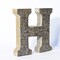 Vintage Handmade Eco-Friendly Gray Wooden Alphabet Letter Block